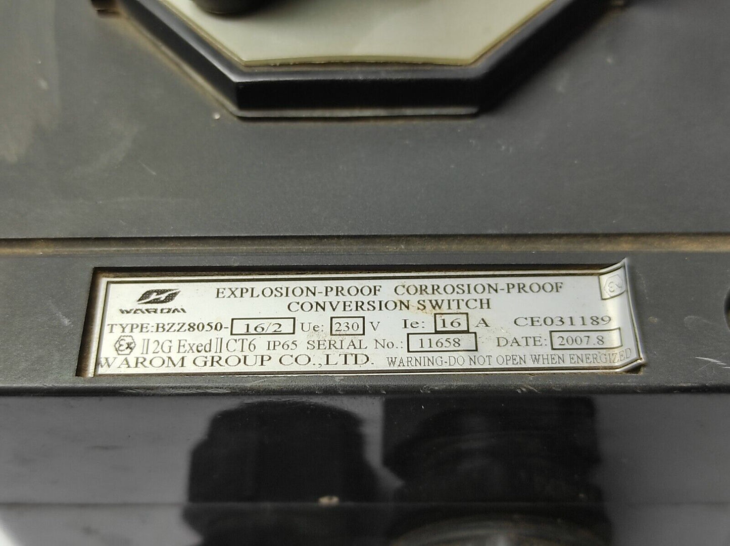 Warom BZZ8050-16/2 Explosion Proof Corrosion Proof Conversion Switch 16A