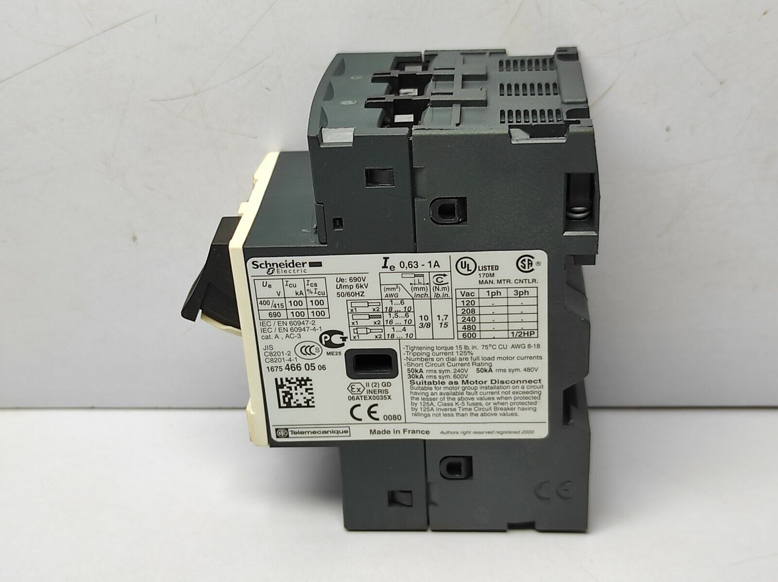 Telemecanique Schneider GV2ME05 Motor Protective Circuit Breaker