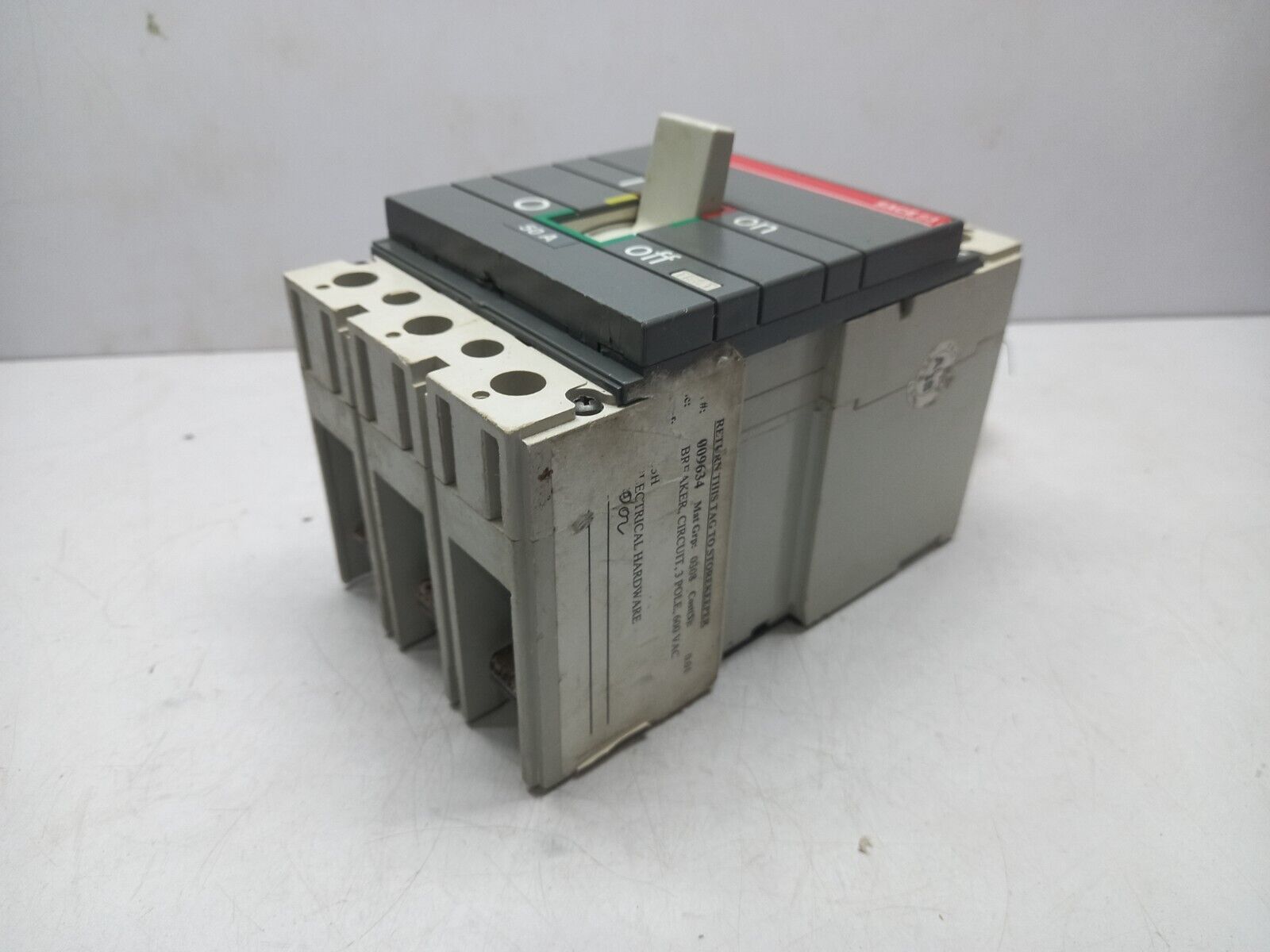 ABB SACE S3 S3H Circuit Breaker 50A 600VAC 600VDC 3 Pole
