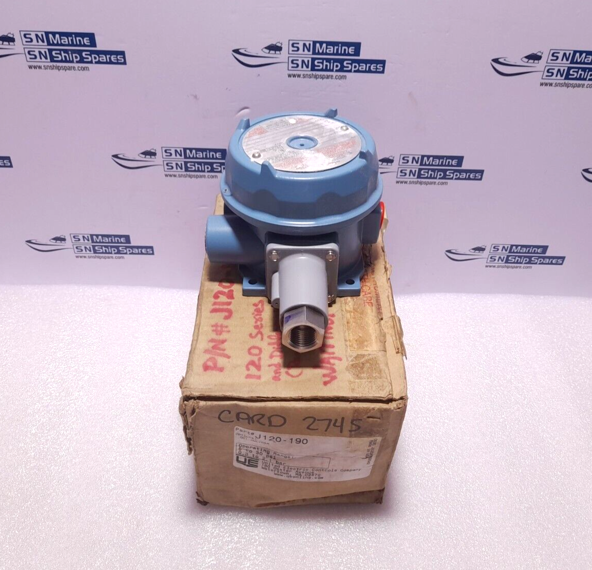 United Electric J120-190 Pressure Switch J120190 Operating Range 5 To 30 PSI 0.3