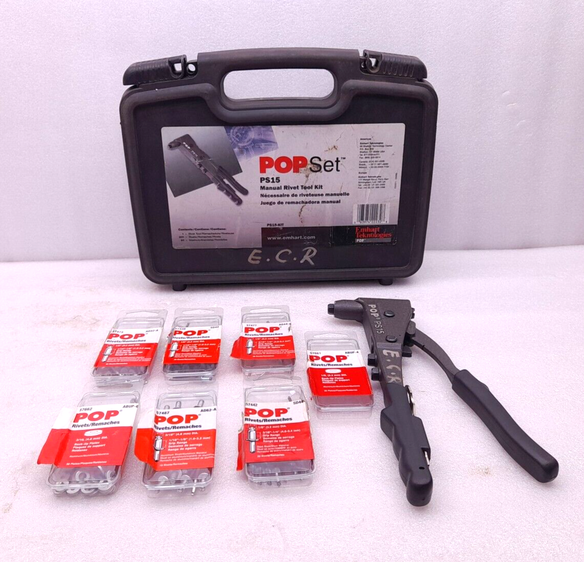 Emhart Pop Set PS15 Manual Rivet Tool Kit