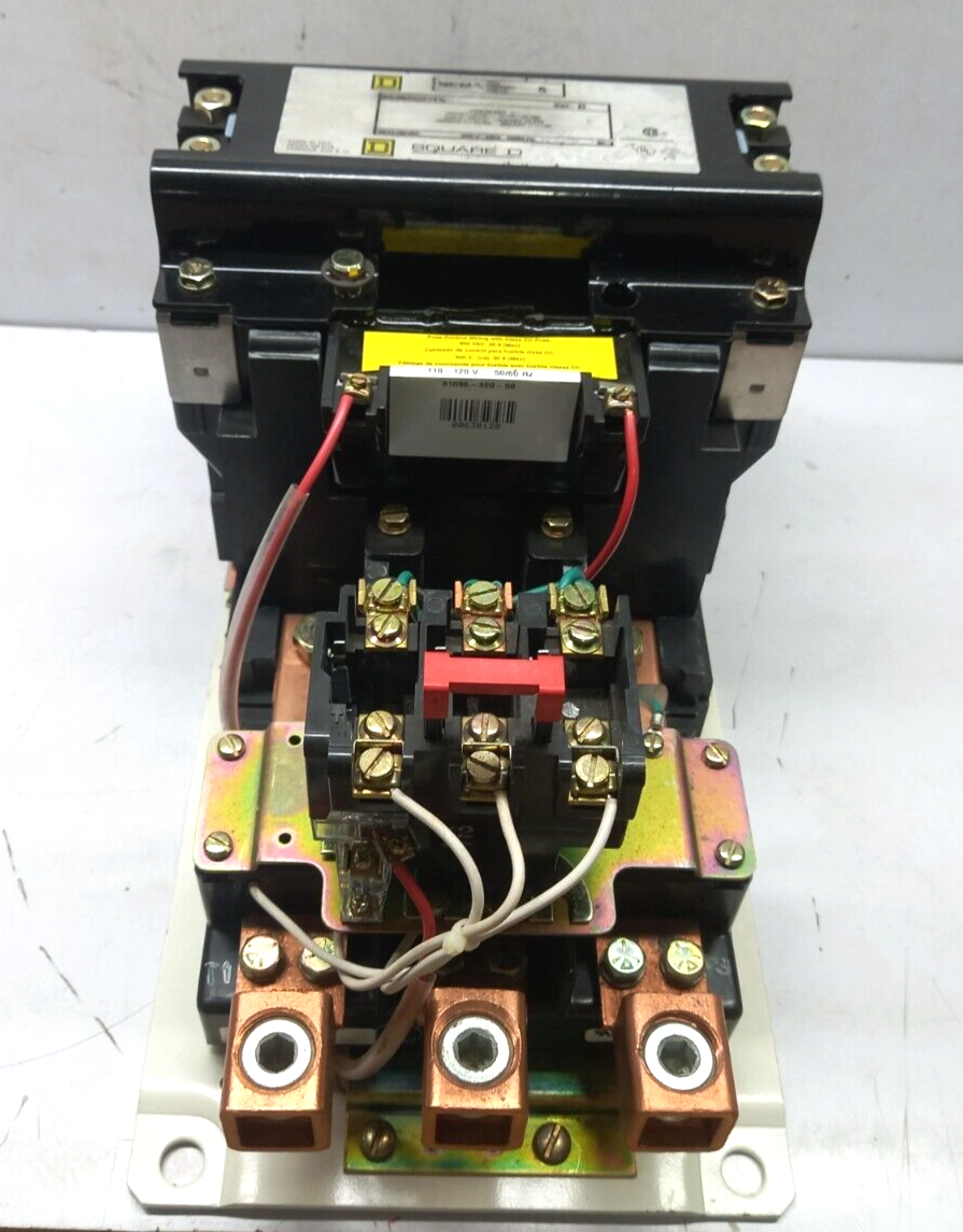 Square D 8536SGO1V02S Ser B AC Magnetic NEMA Size 5 Starter 110-120V 50/60Hz