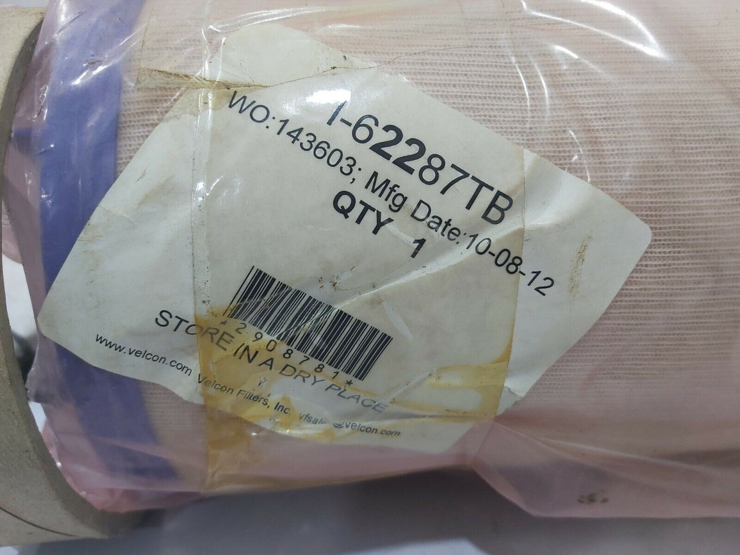 VELCON I-62287TB Coalescer Element Filter I62287TB / 143603