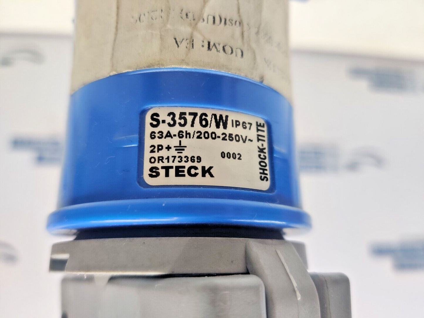 Steck S-3576/W 2P+E Plug Hubbell HBL360PW Connector Plug Pin And Sleeve