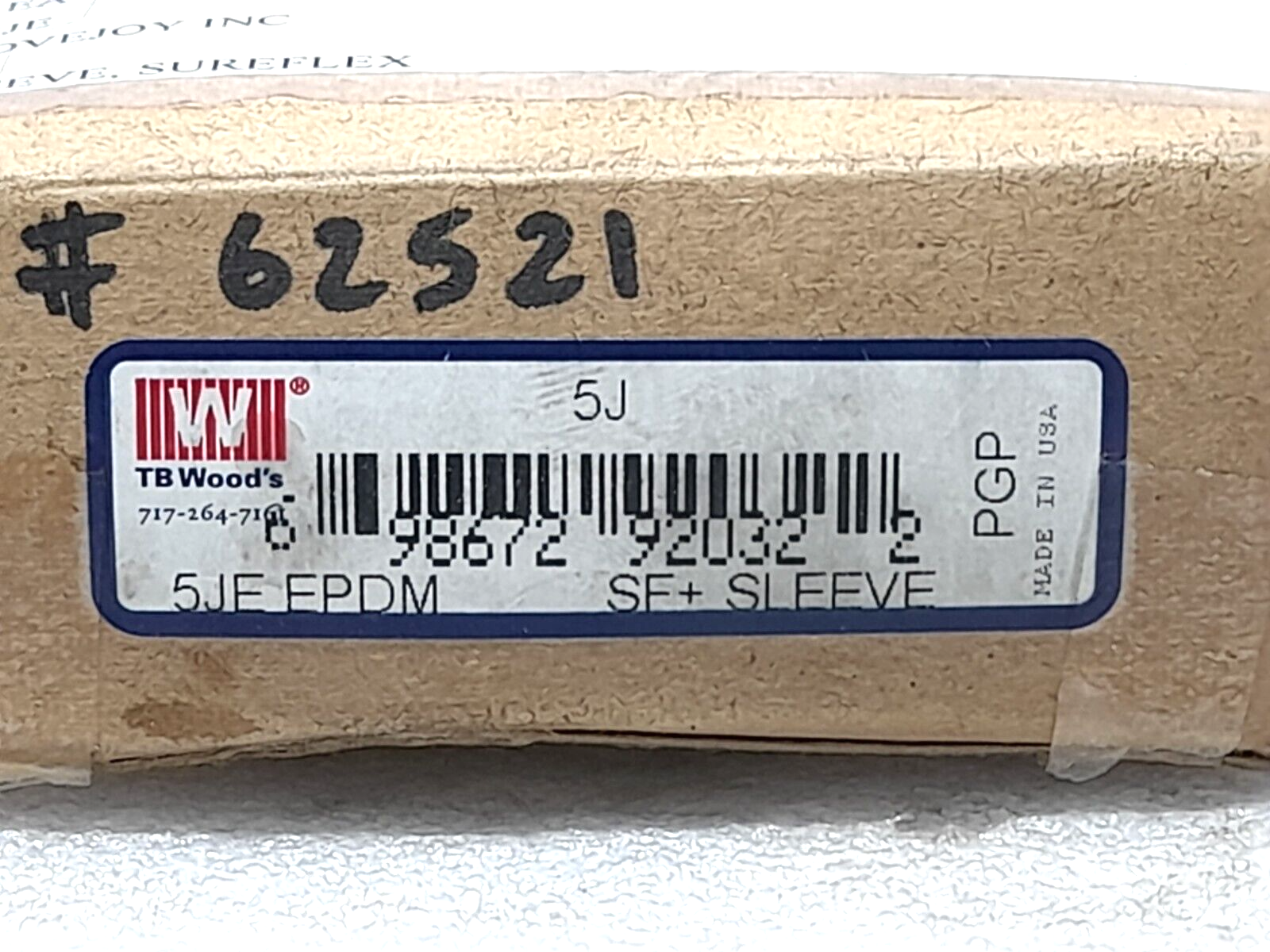 TB Woods 5J 5JE EPDM SF+ Sleeve Lovejoy 5JE Sleeve Sureflex