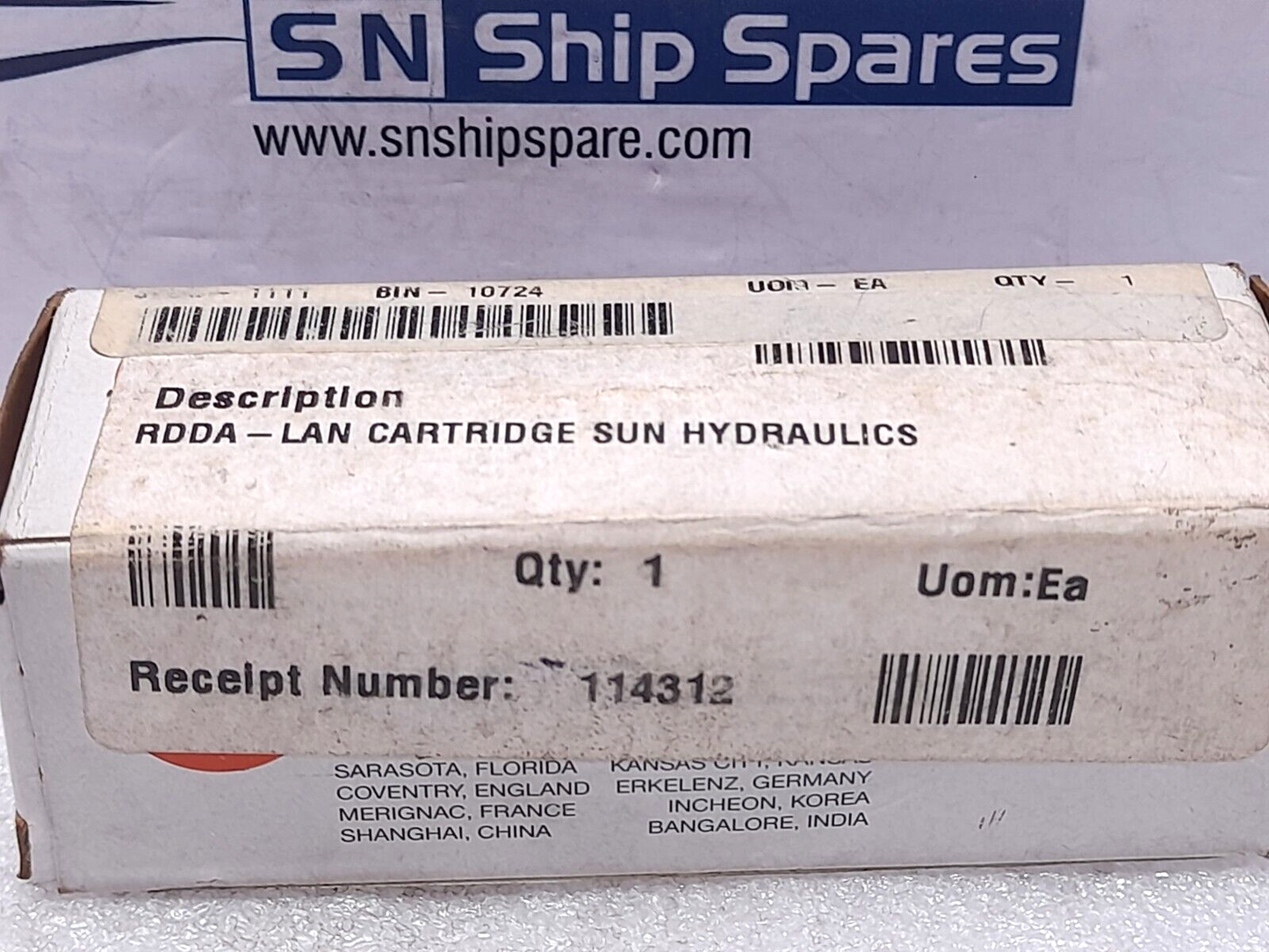 Sun Hydraulics RDDA-LAN Relief Valve Direct Acting 5000 PSI 25