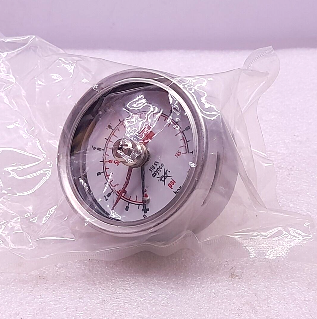 Swagelok PGI-63B-BG10-CAO1-AXIJ Pressure Gauge 0-10 Bar 0-145 PSI