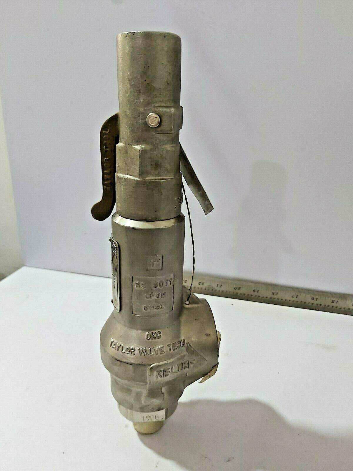 TAYLOR VALVE S-01370000 SAFETY RELIEF VALVE 1900 PSI 3/4"  