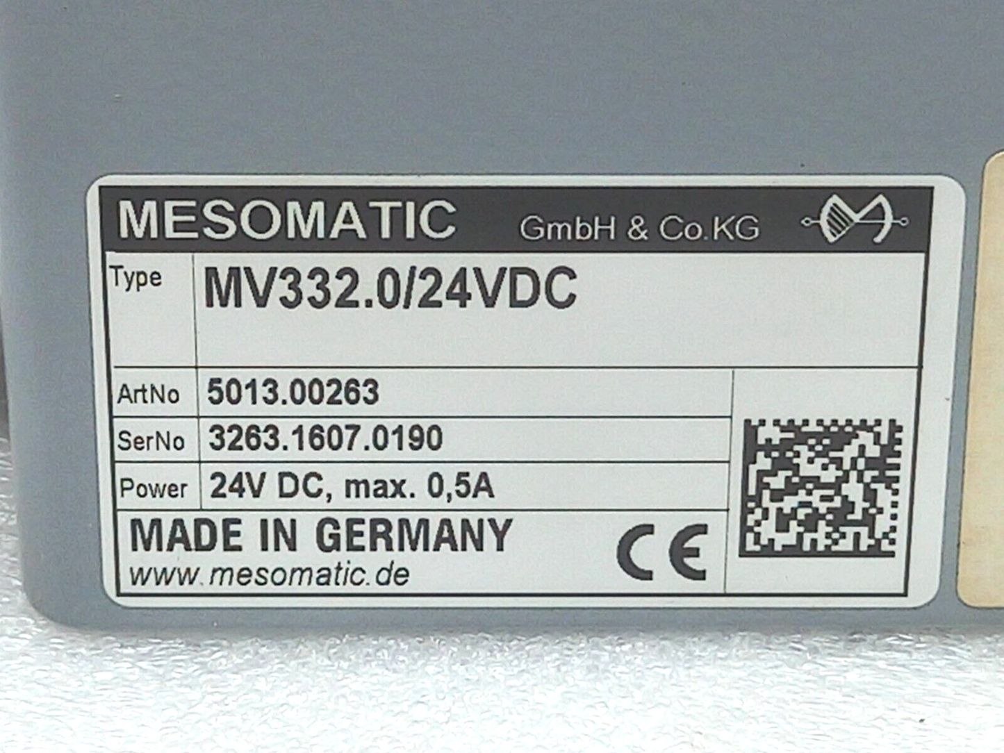 MESOMATIC MV332.0/24VDC Load Cell Amplifier 3263.1607.0190