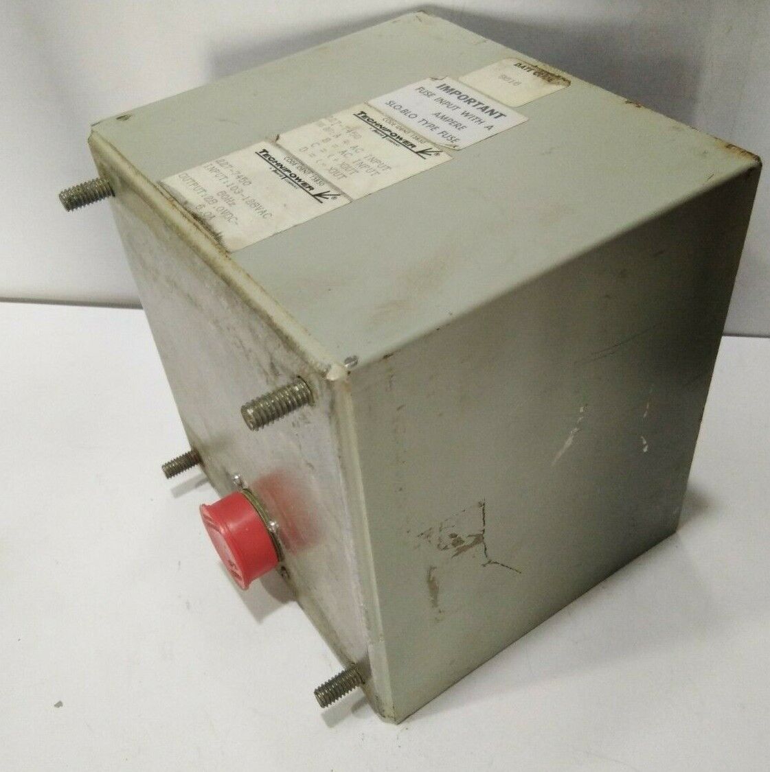 TECHNIPOWER 13850 POWER SUPPLY 227-7450 INPUT 103-128VAC 60HZ OUTPUT 28.0VDC 6.0