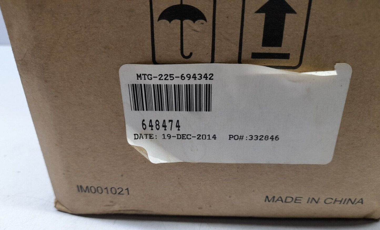 Fisher Controls International MTG-225-694342 Positioner Mounting Kit GG03859X032