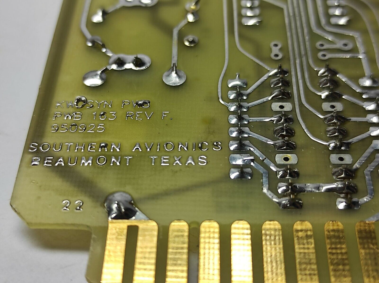 Southern Avionics SLP16330 Assy Kwosyn Mabs 60 PCB Kwosyn PWB PWB 163 Rev F 