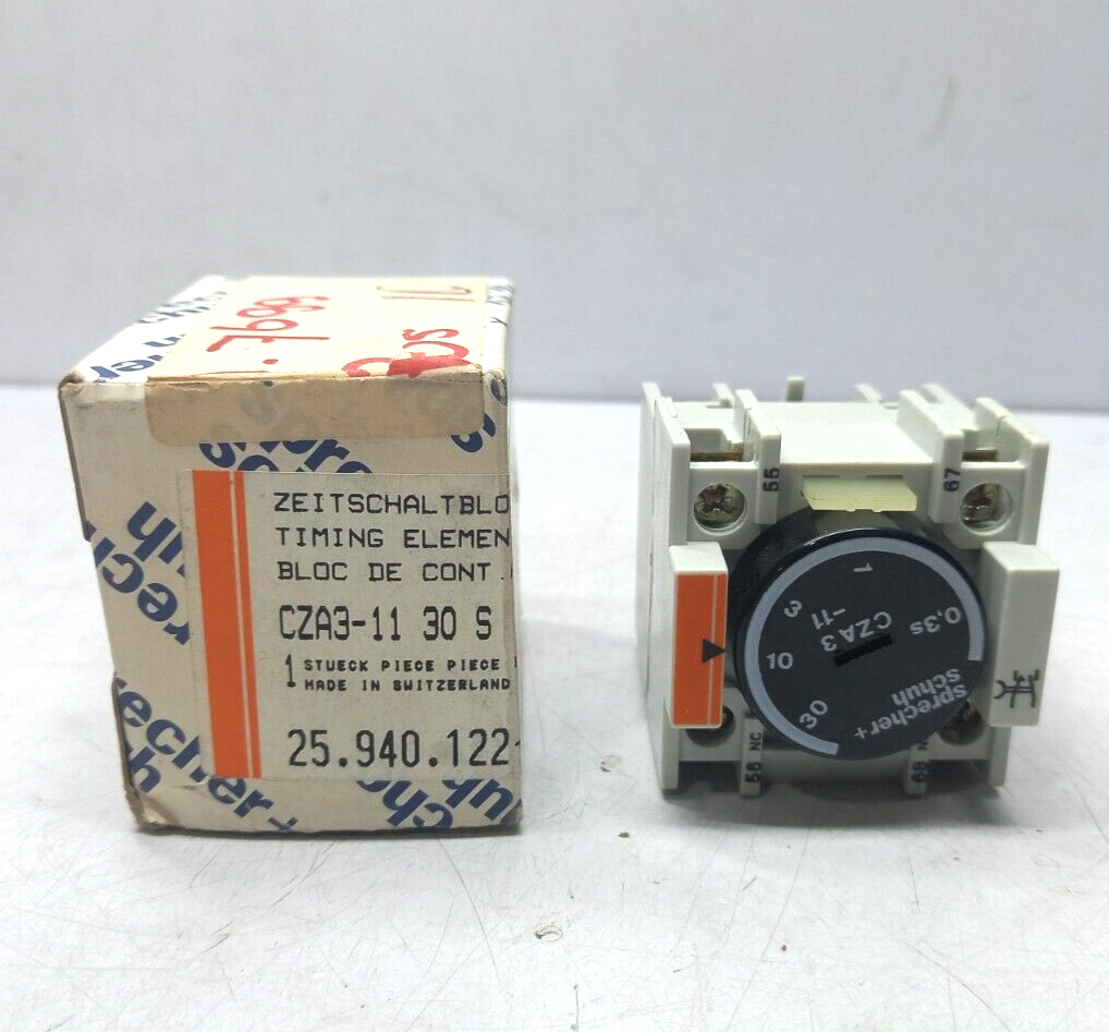 Sprecher Schuh CZA3-11 30s Timing Element 0.3-30s CZA 3 660V~ 10A