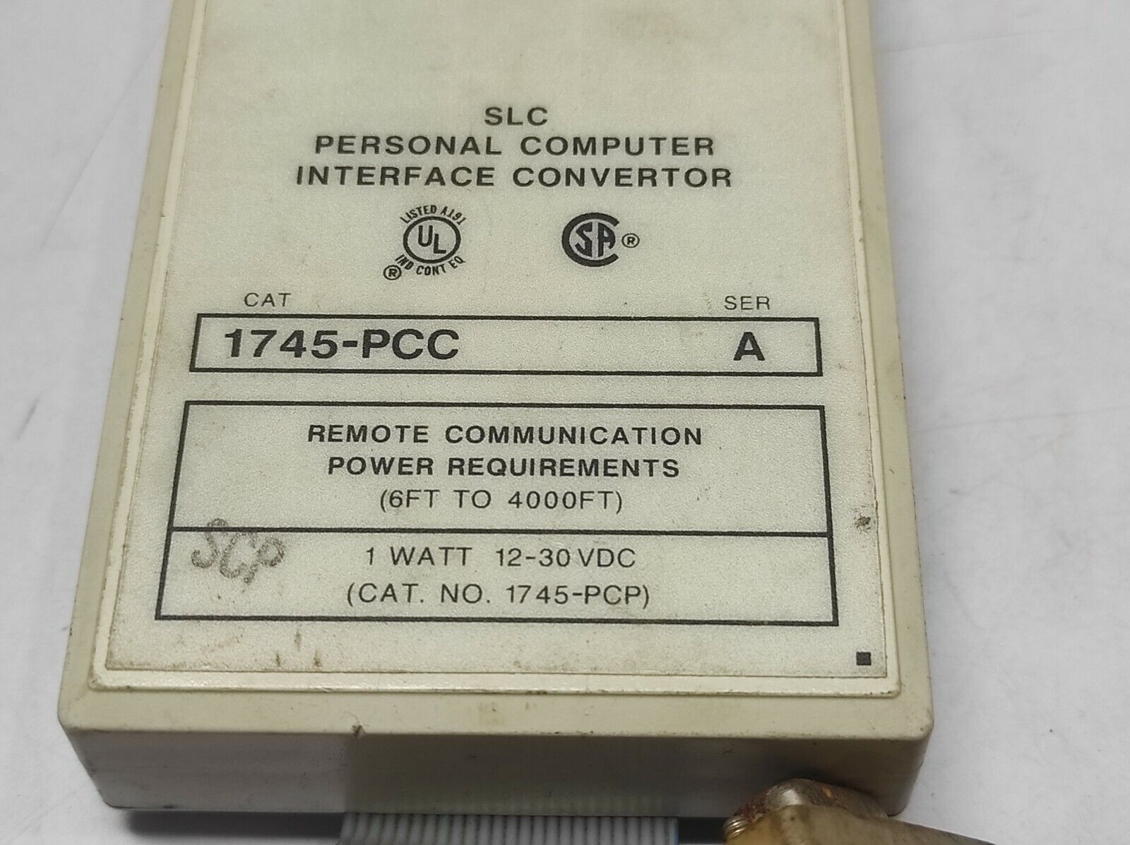 Allen Bradley 1745-PCC Ser A SLC Personal Computer Interface Converter 1745-PCP