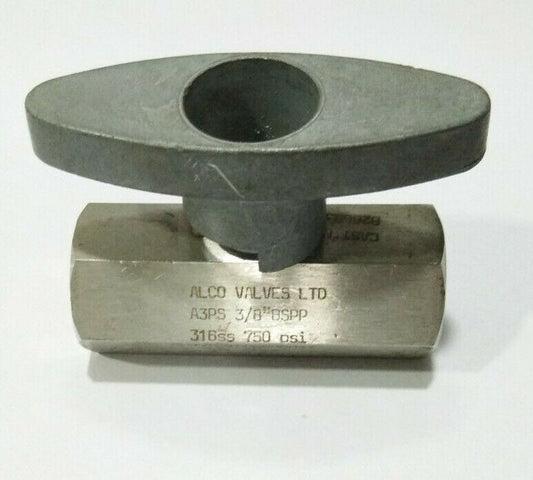 ALCO VALVES A3PS VALVE 3/8”BSPP 316SS 750PSI