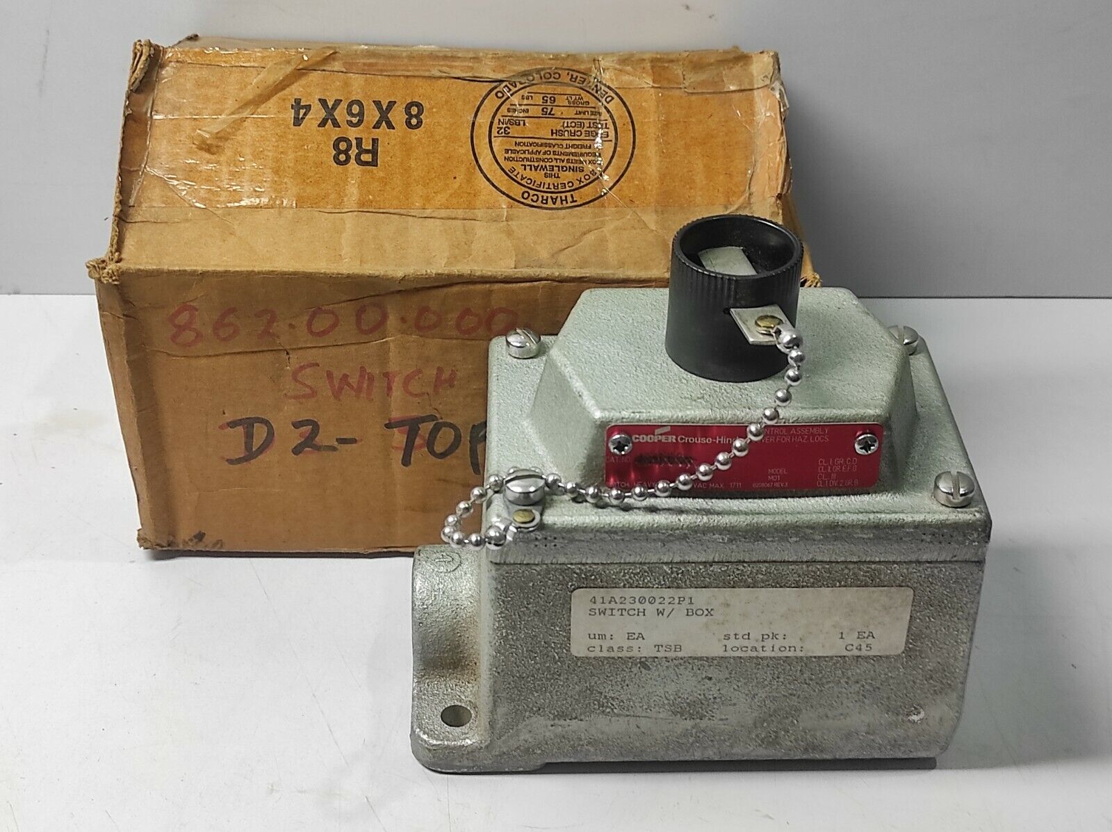 Cooper Crouse-Hinds 41A230022P1 Explosion Proof Control Station Push Button