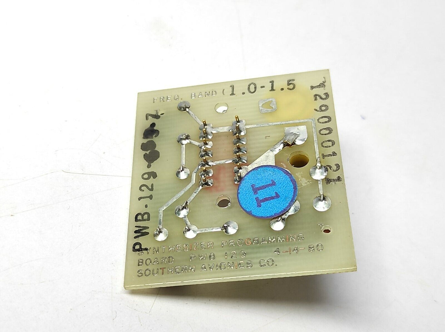 Southern Avionics PWB 129 Synthesizer Programming Board Freq. Band 1.0-1.5 12900
