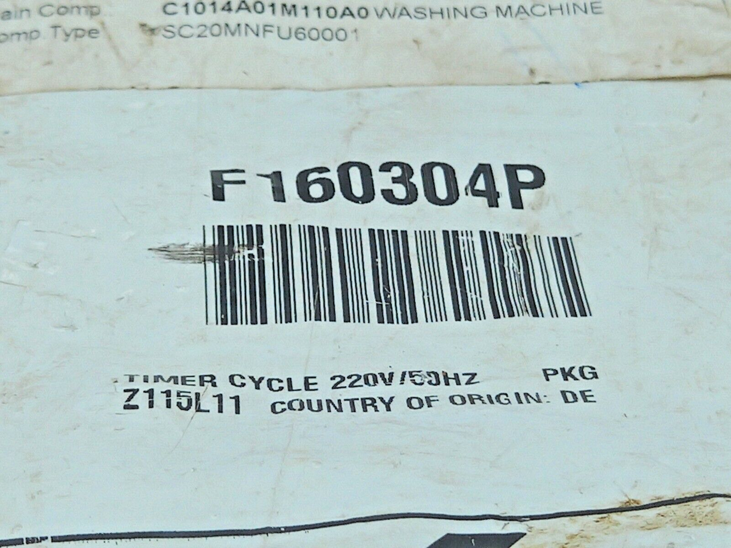 AKO P-12200 Timer Cycle 16(4)A 250V 16 03 04 Alliance Laundry F160304P