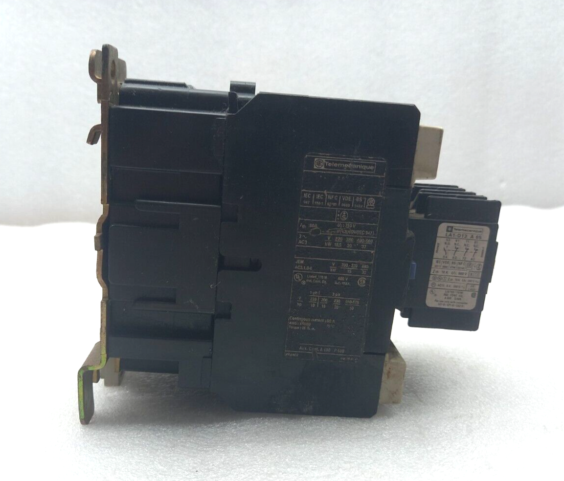 Telemecanique LC1-D65 Contactor 600V a.c.max Telemecanique LA1-D13A65