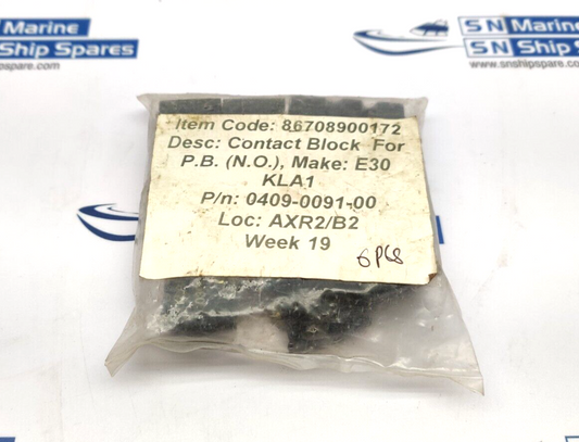 0409-0091-00 Contact Block Class: RH  6PCs In Lot