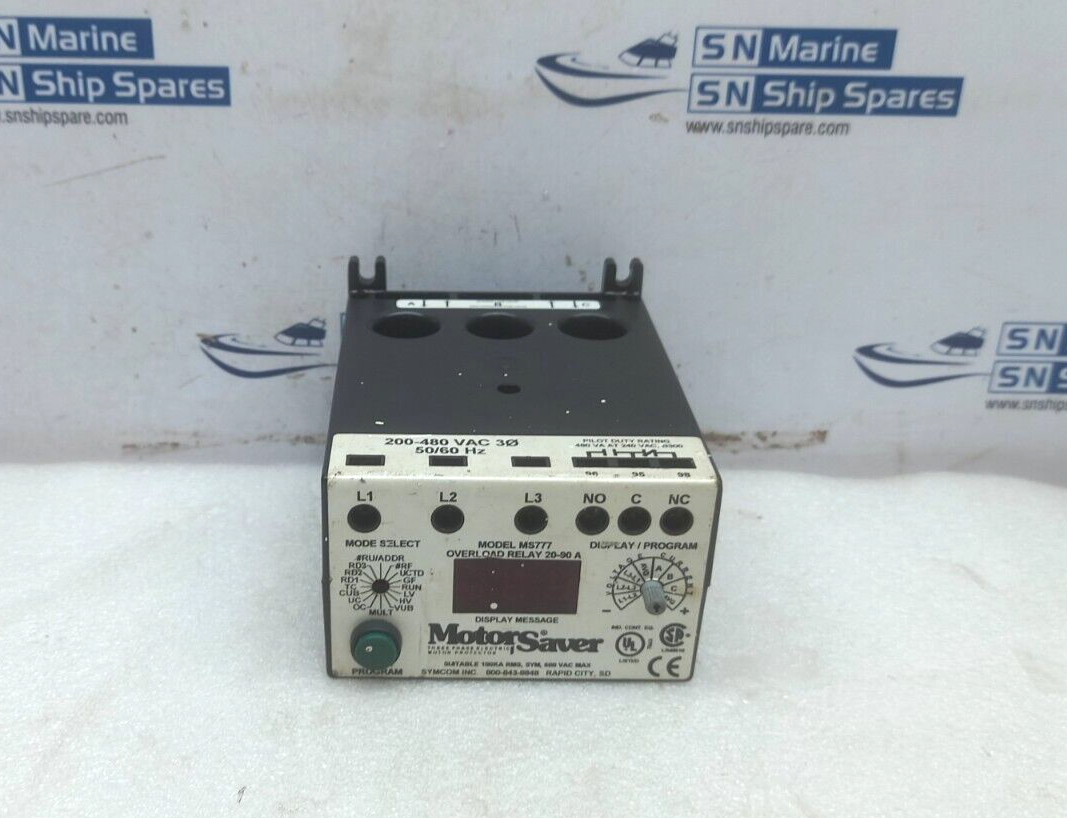 Syncom Model: MS777 Overload Relay 20-90A 200-480VAC 50/60Hz