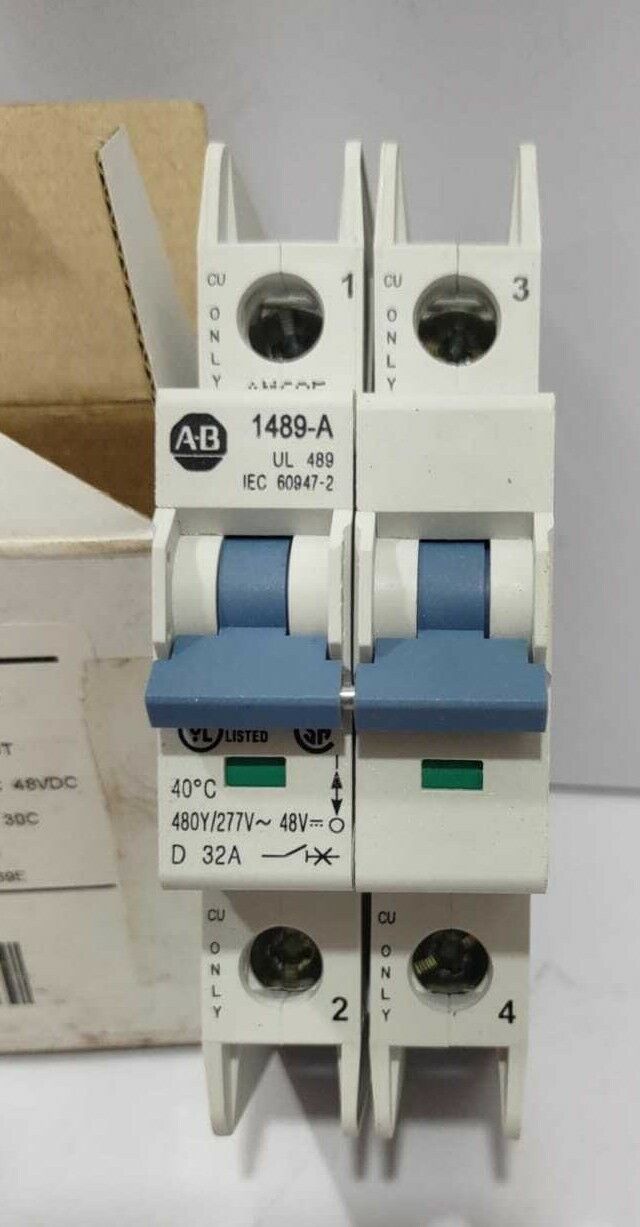 Allen Bradley 1489-A2D320 Ser A Industrial Circuit Breaker 2Pole 32A  1489A2D320