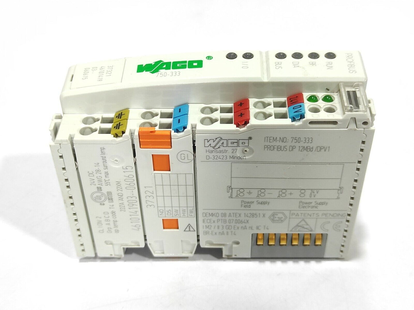 Wago 750-333 Fieldbus Coupler Profibus 750333 Profibus DP 12MBd /DPV1 24V DC