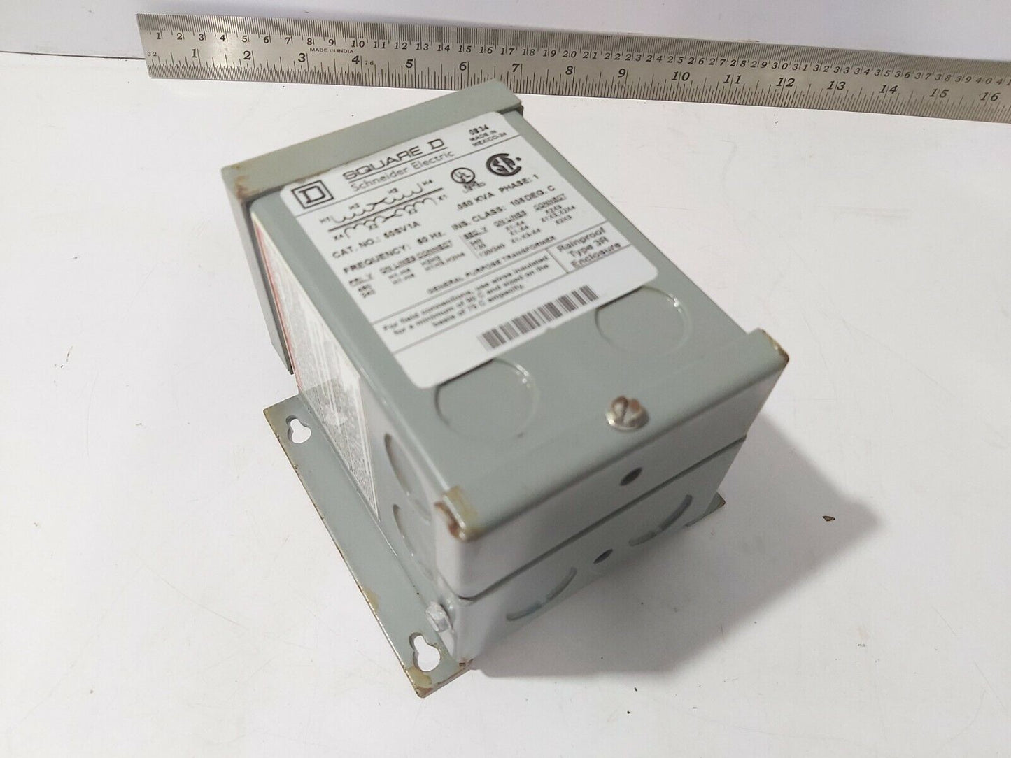 SQUARE D 50SV1A .050KVA PHSE-1 CLASS:105DEG.C GENERAL PURPOSE TRANSFORMER 