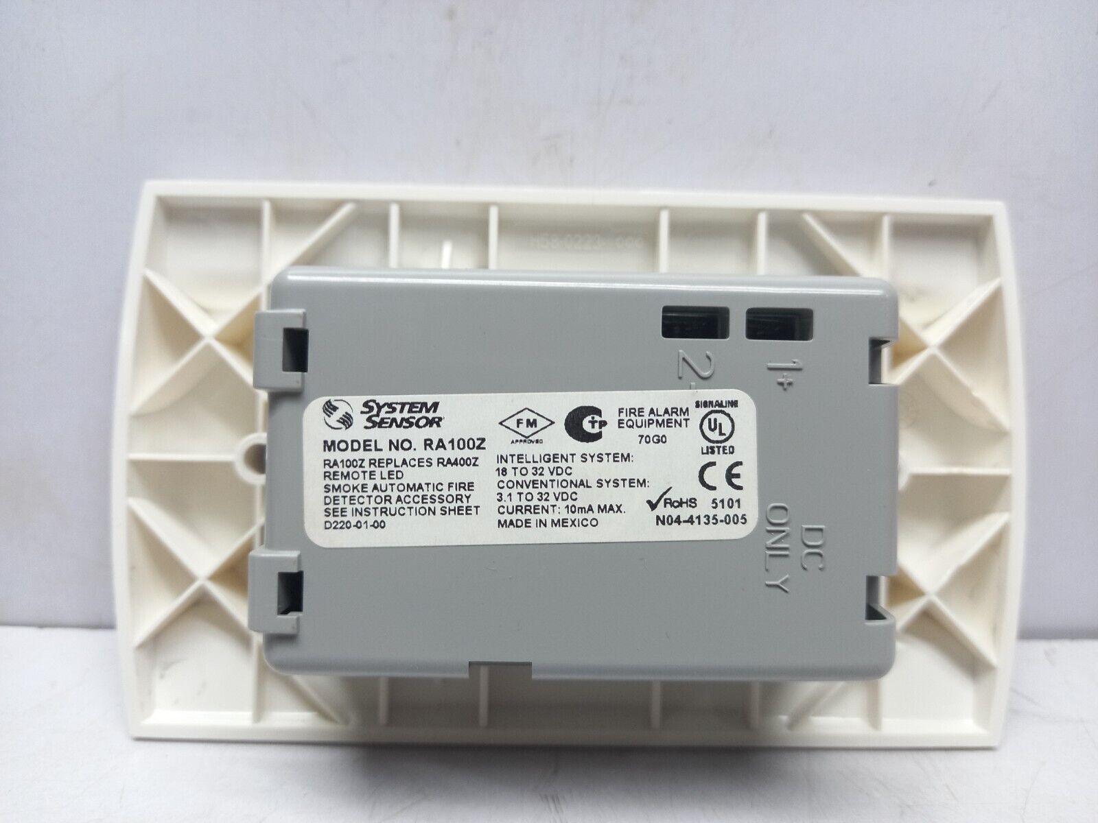 System Sensor RA100Z 5CGZ3 Remote Annunciator Signalling Device