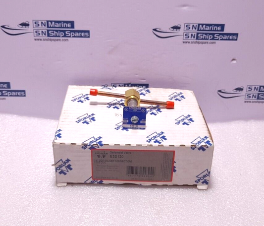 Sporlan E3S120 Solenoid Valve ¼” ODF Solder Connections Less Coil MOPD 300 MRP 5