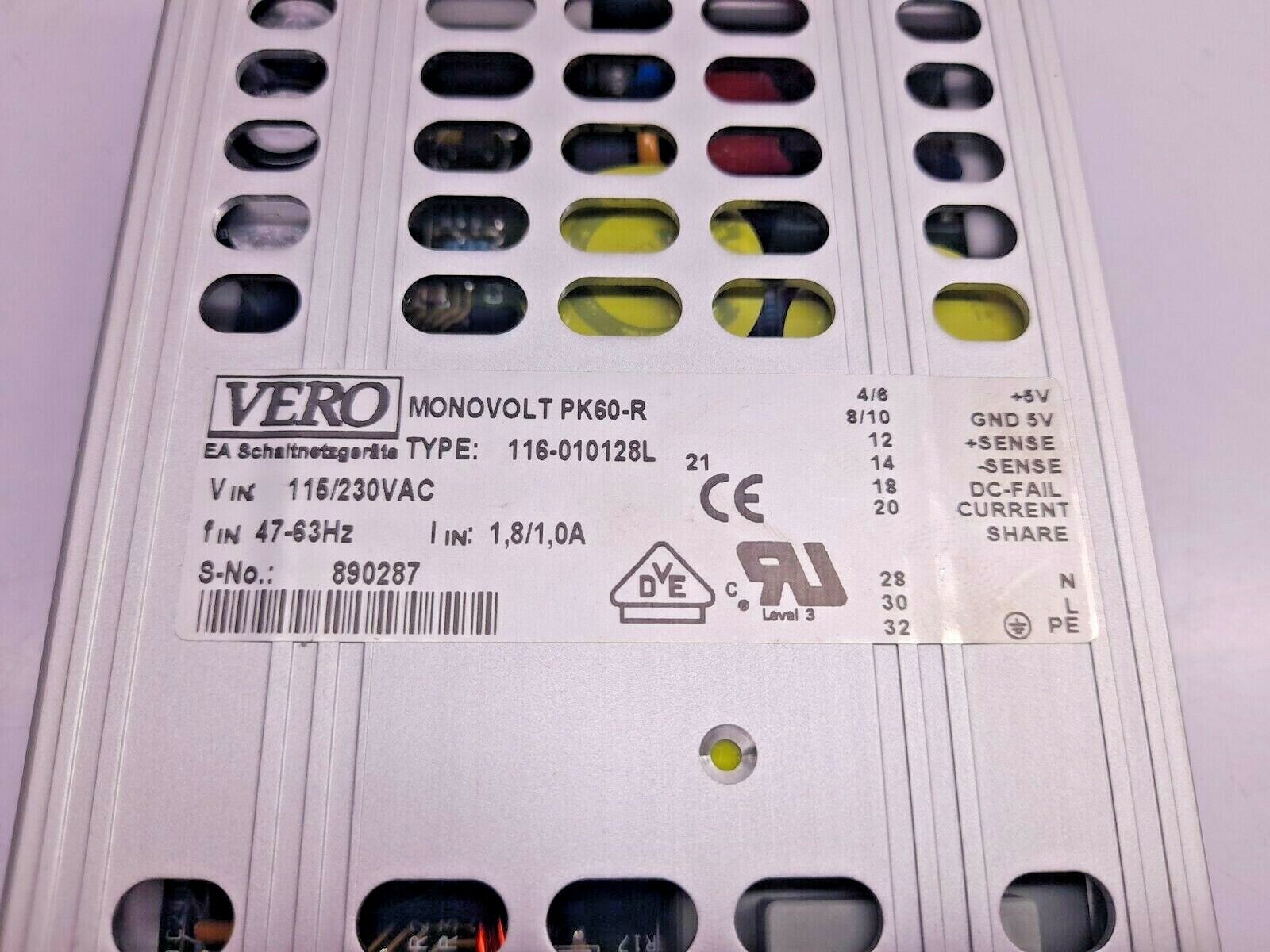 Vero Monovolt PK60-R 116-010128L Power Supply