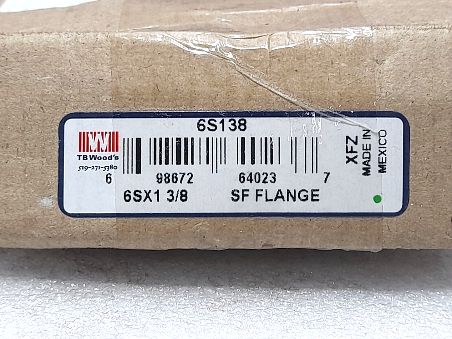 TB Woods 6JS SF+ Sleeve With 6S1 6SX1 Flange & 6S138 6SX1 3/8 Flange