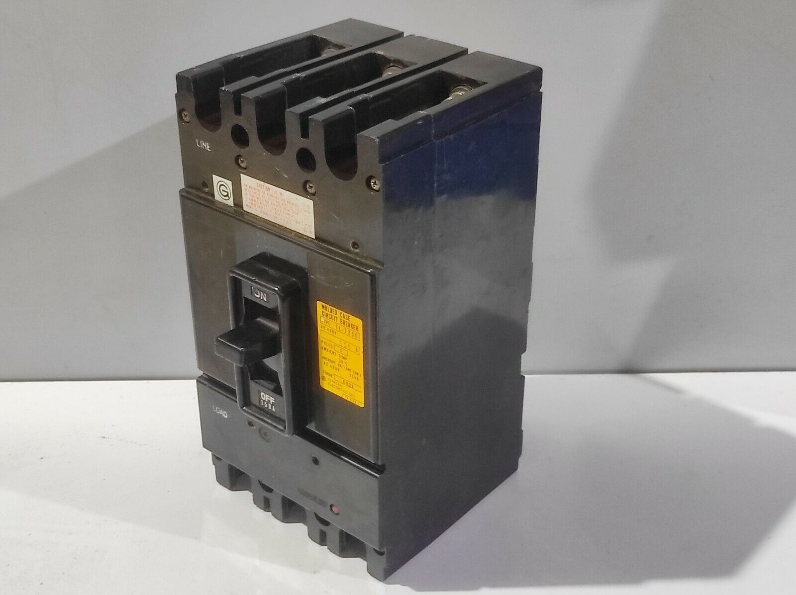 Terasaki TL-225E Molded Case Circuit Breaker 150A AC480V Poles 3 Ambient Temp 50