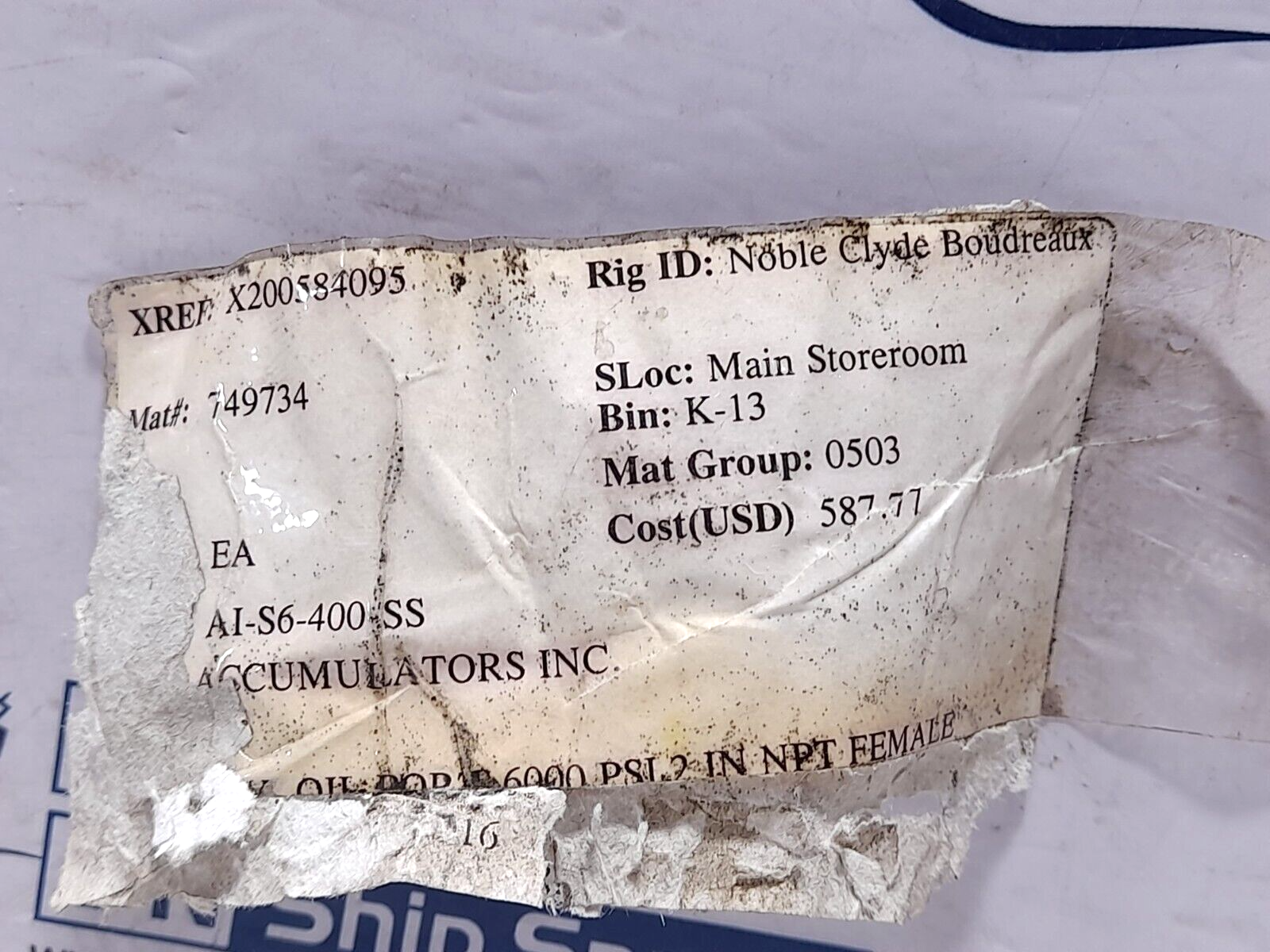 Accumulators AI-S6-400-SS Hydraulic AIS6400SS