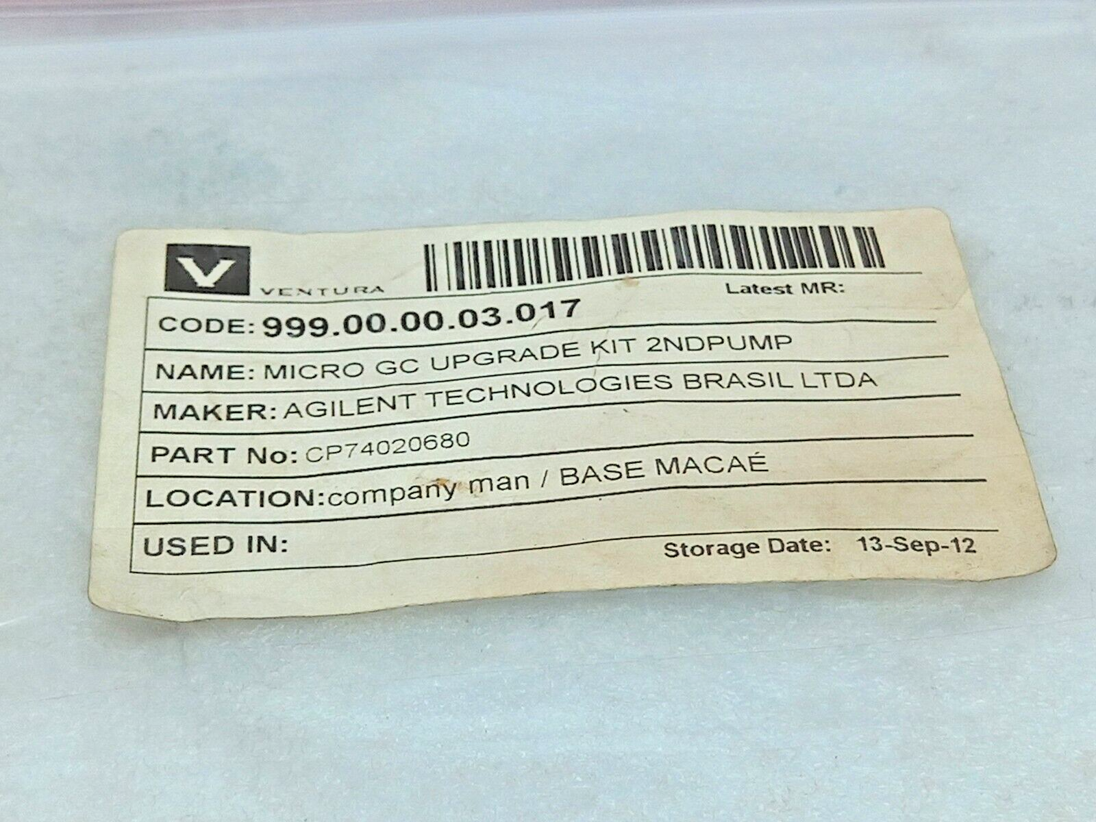 Agilent CP74020680 Micro GC Upgrade Kit 2Nd Pump