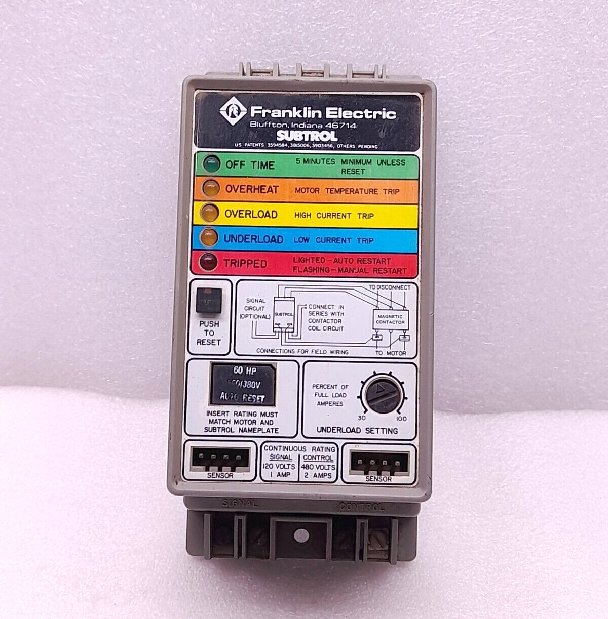 Franklin Electric 152100 901 Subtrol Motor Controller 380-480V 50-60Hz 3Ph 15210