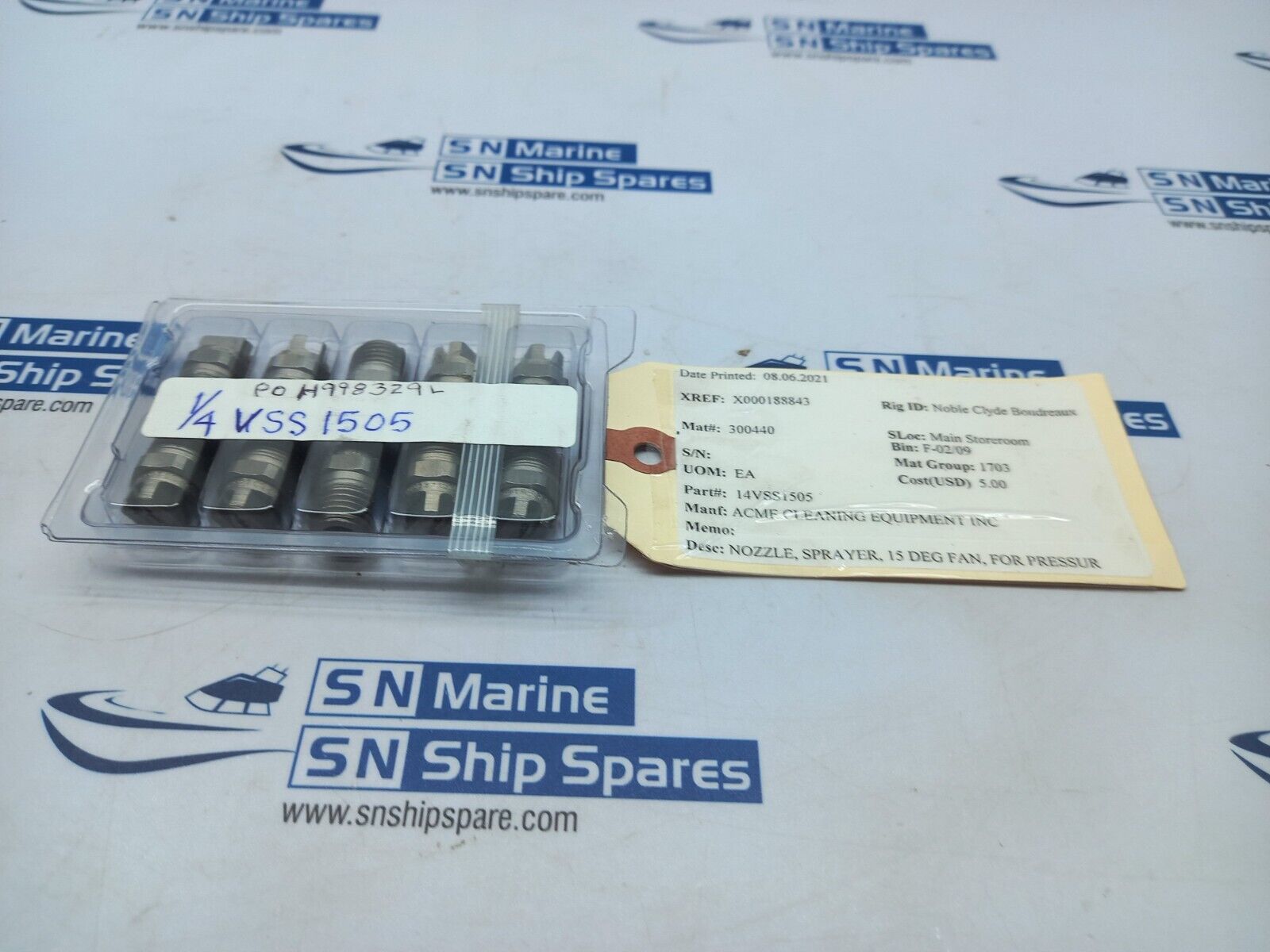 ACME Cleaning 14VSS1505 Sprayer Nozzle ¼ 15DEG 10PCs In Lot