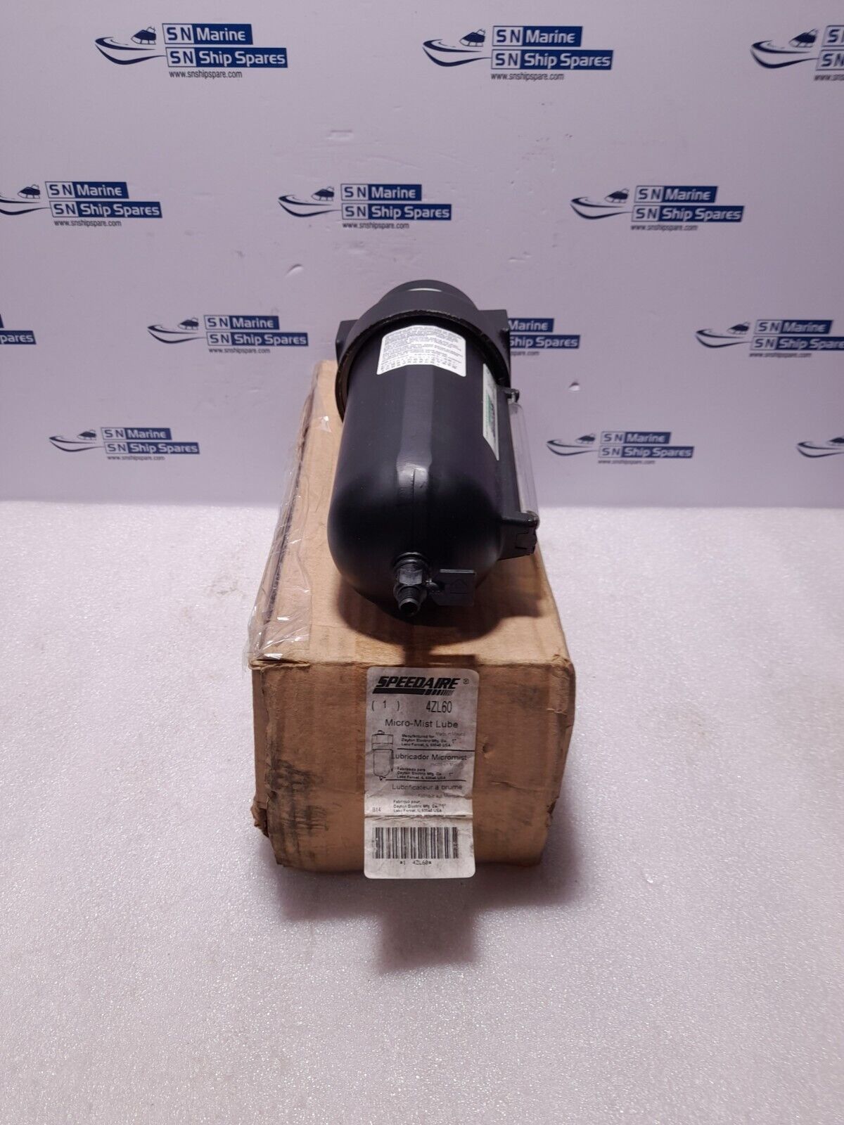 Speedaire 4ZL60 Air Line Lubricator Inlet 250 PSIG 17 Bar Max Outlet 175◦F 80◦C