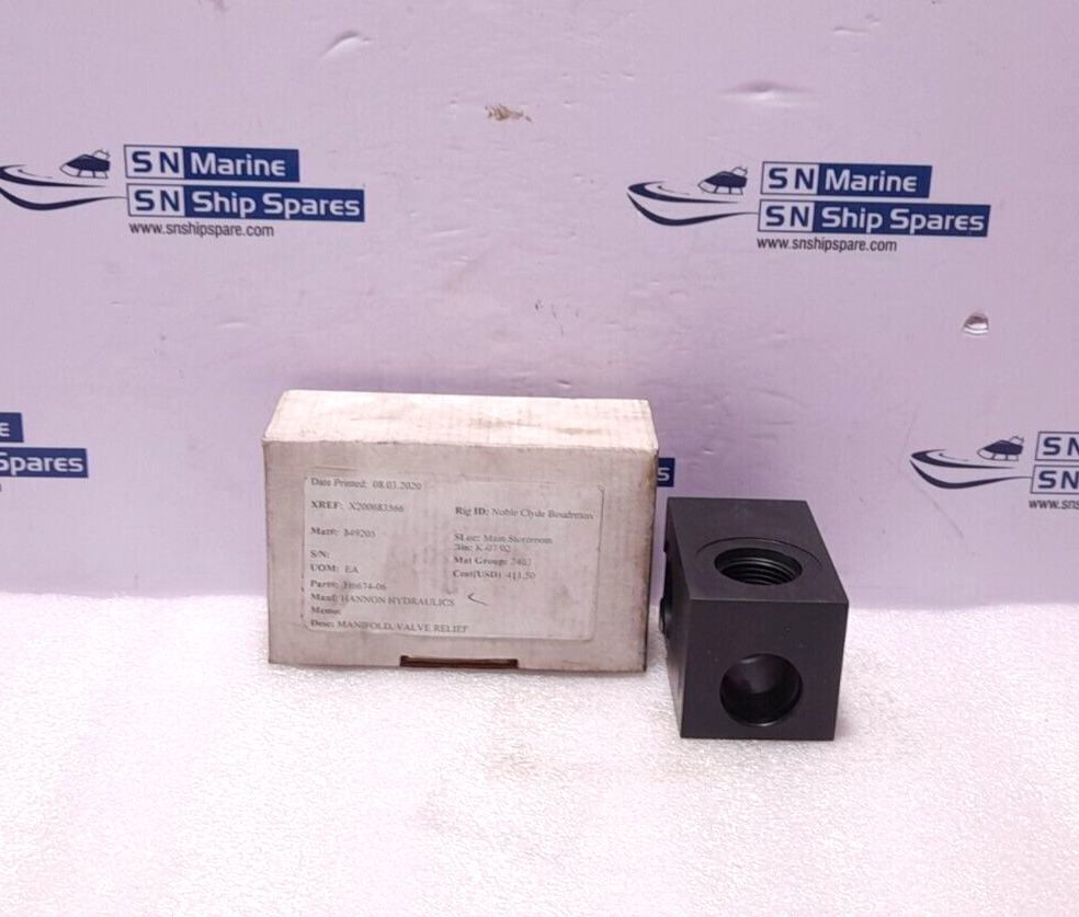 Sun Hydraulics CEL/S Relief Valve Manifold Hannon H6674-06
