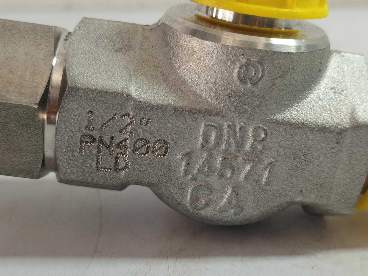 Aker 21024260 High Pressure Valve 1/2” PN400 LD DN8 1.4571 GA 