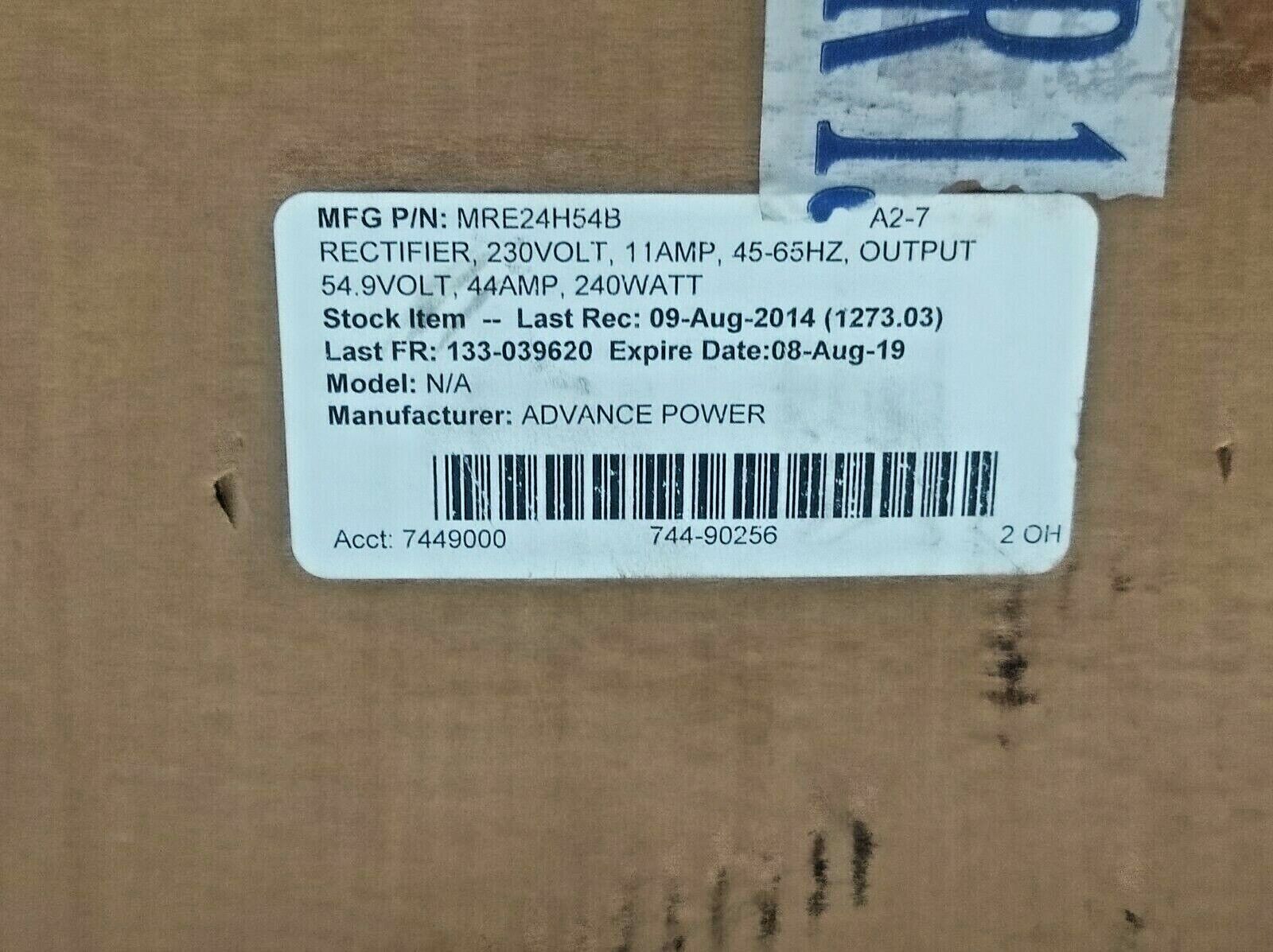 Advance Power MRE24H54B Rectifier MRE2400 1MRE24H54B