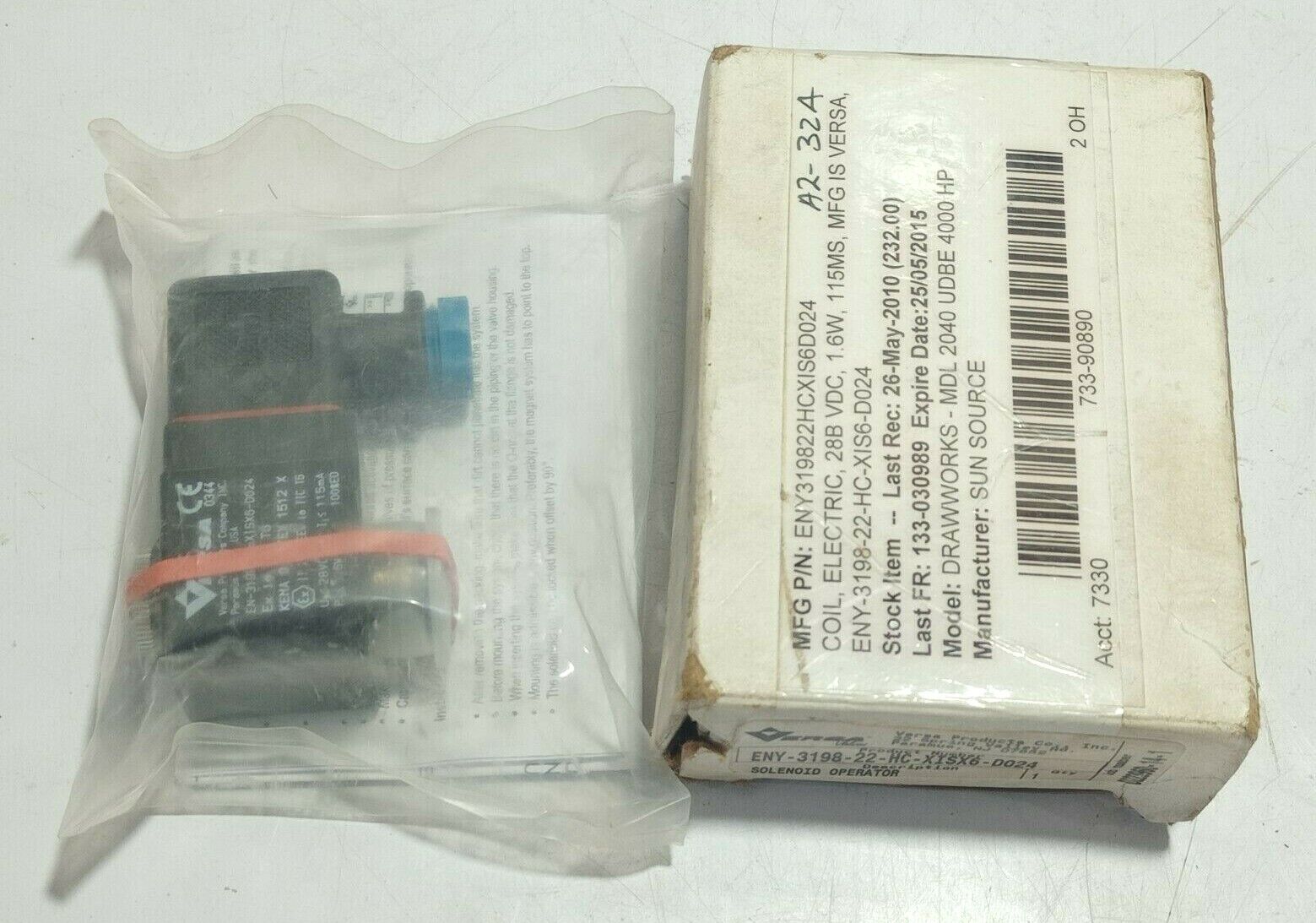 Versa ENY-3198-22-HC-XISX6-D024 Solenoid Operator ENY319822HCXISX6D024