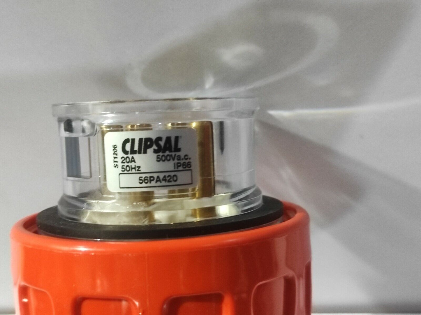 Clipsal 56PA420 Angled Plug Three Phase 4Pin 20A 500V IP66 50Hz 56 Series