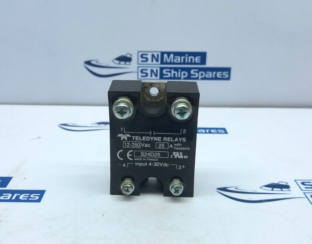Teledyne Relays S24D25 Solid State Relay 12-280Vac 25A 4-30Vdc