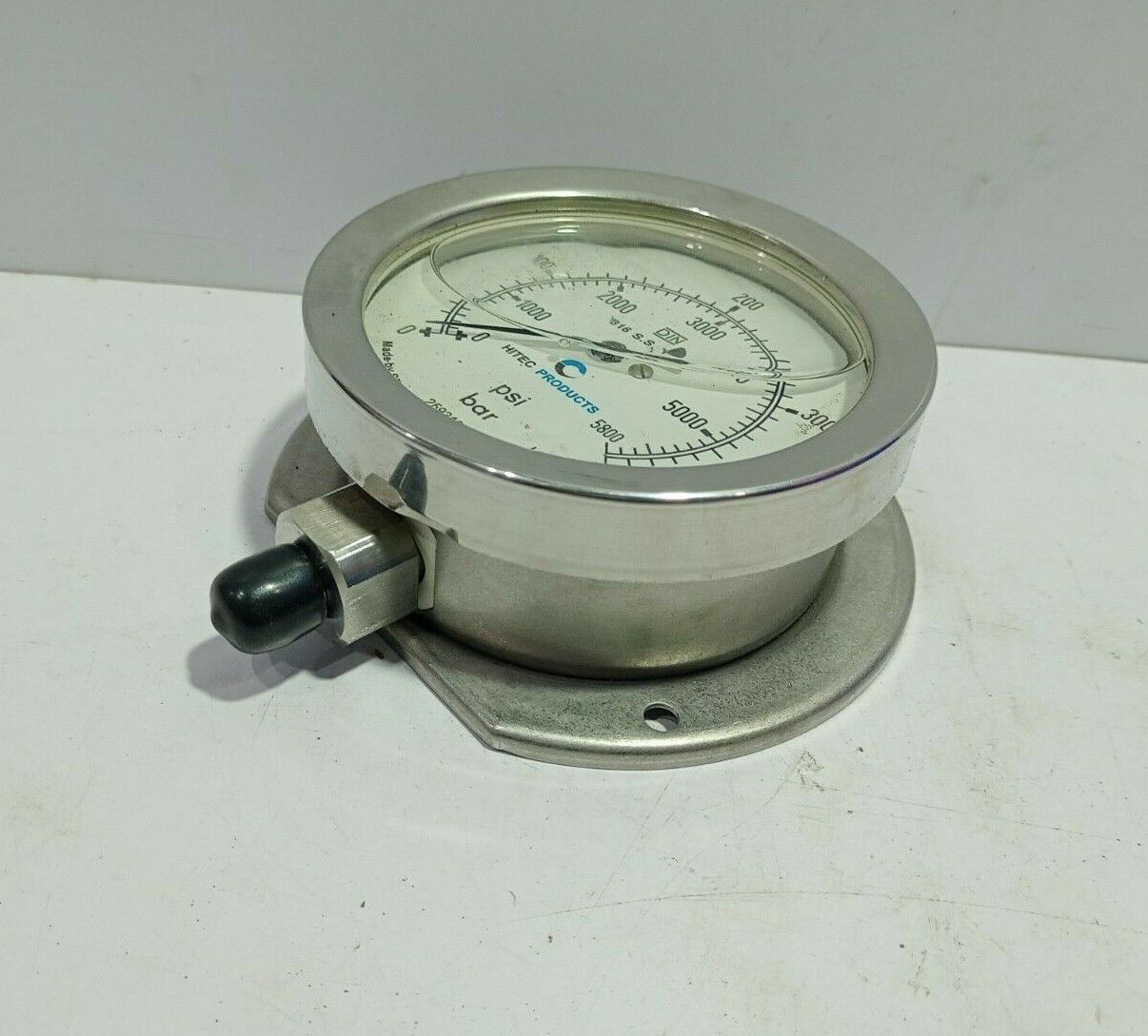 Stewart 0-5800PSI 0-400Bar Pressure Gauge Hitec Products 316 SS Tube