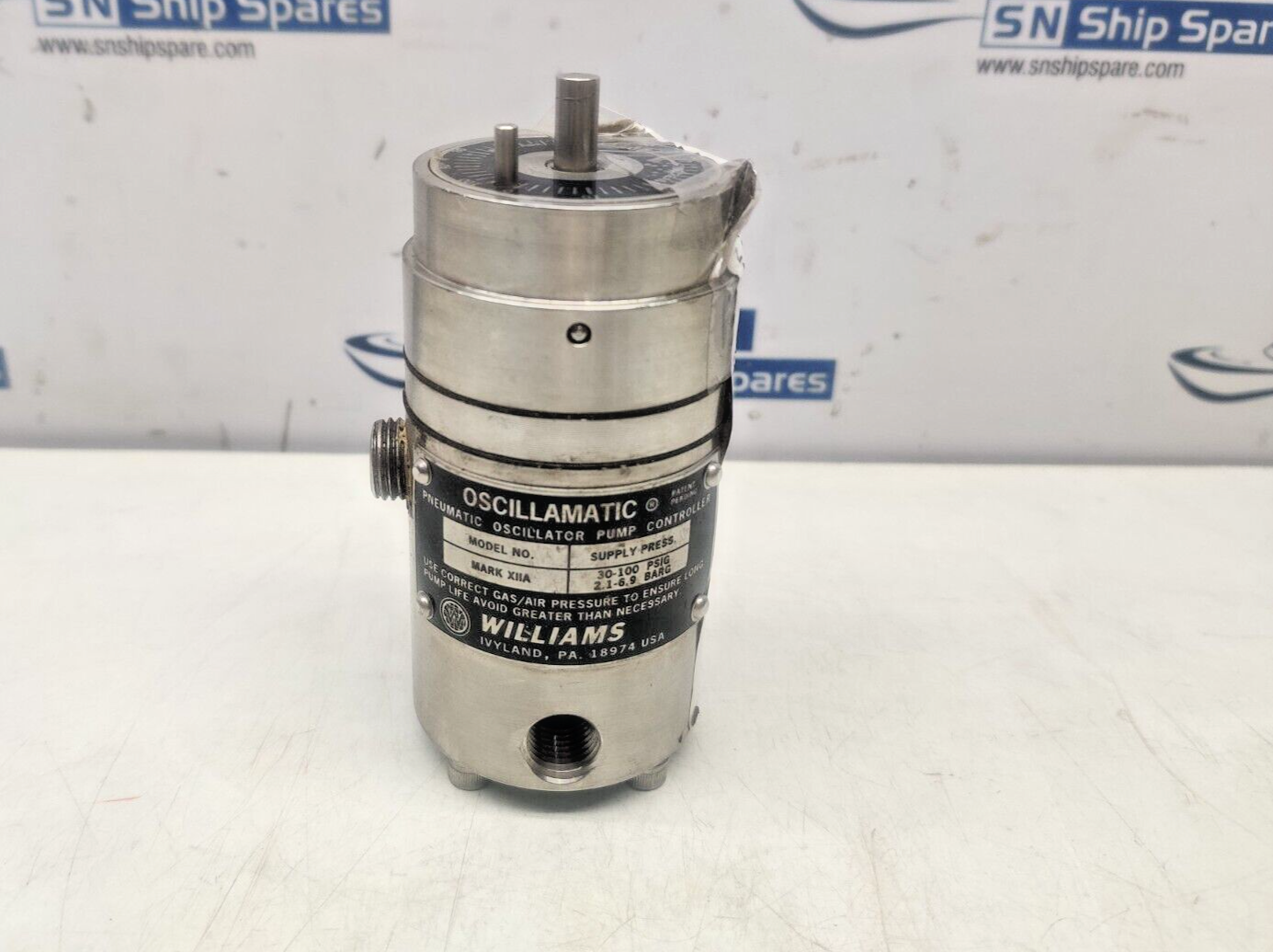 WILLIAMS MARK XIIA Pneumatic Oscillator Pump Controller 30-100Psig 2.1-6.9 Barg