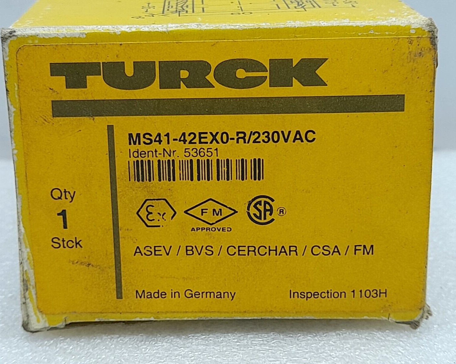 Turck Multi Safe MS41-42Ex0-R Logic Amplifier Relay MS41-42EX0-R/230VAC Switchin