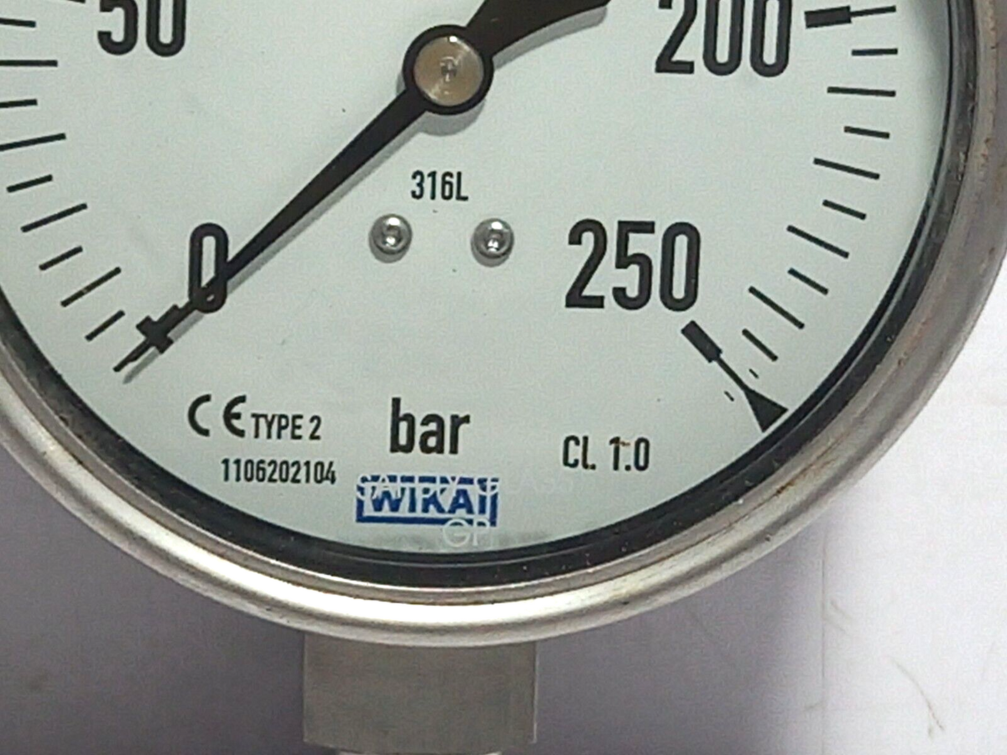 Wika Pressure Gauge 0 To 250 Bar