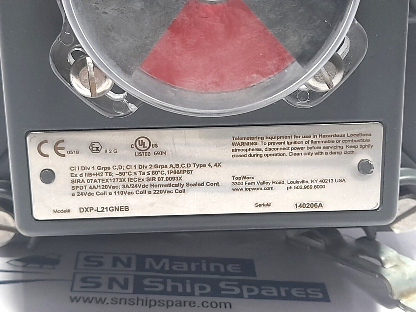 Topworx DXP-L21GNEB Valve Controller NOV 224812 Proximity Limit Switch DXPL21GNE