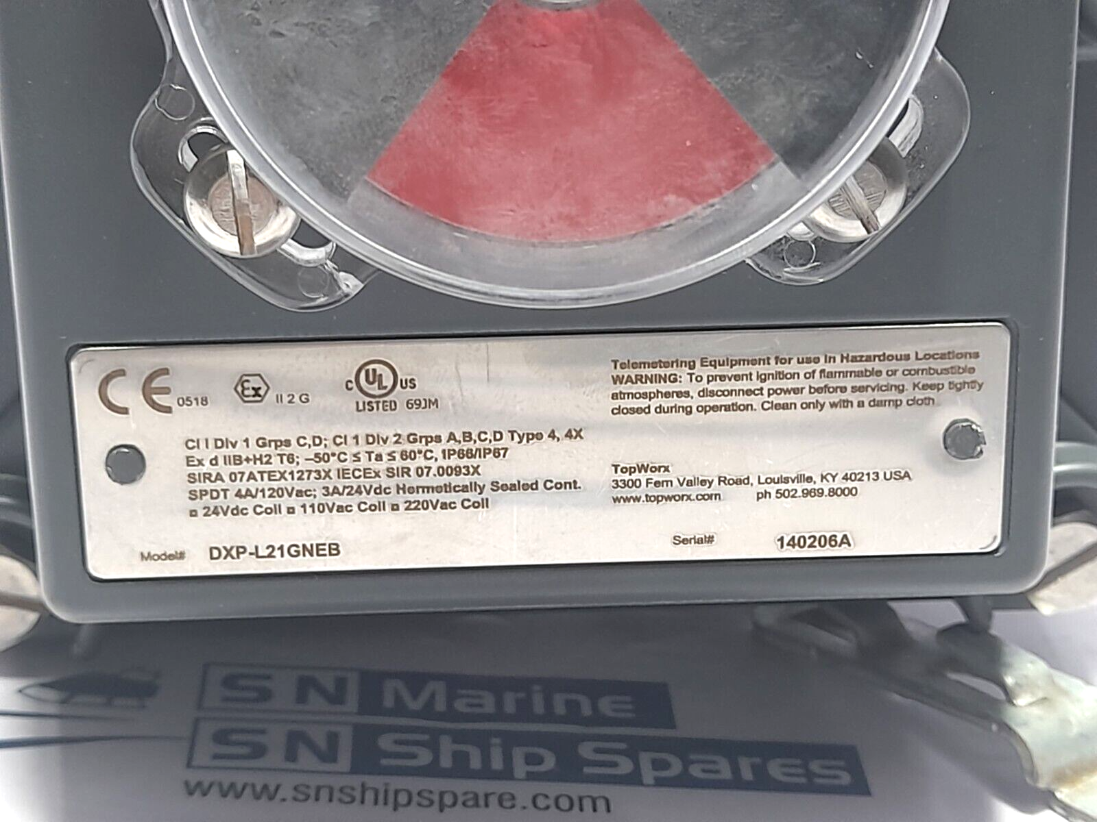 Topworx DXP-L21GNEB Valve Controller NOV 224812 Proximity Limit Switch DXPL21GNE